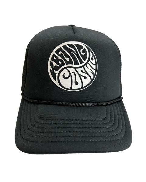 Black Logo Foam Trucker Hat