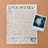 Handwritten Lyrics  - CUSTOM ORDER REQUEST (with Polaroid)