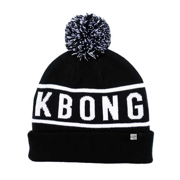 Smile Pom Beanie (Black & White)