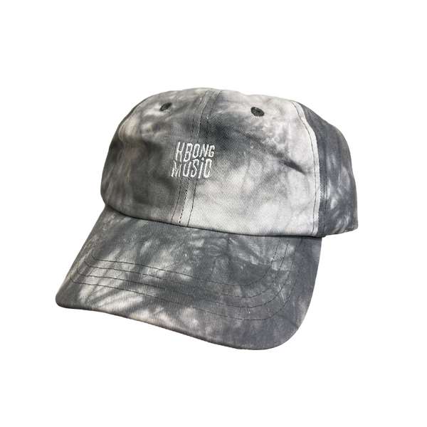 KBong Music Embroidered Tie Dye Dad Hat (Grey)