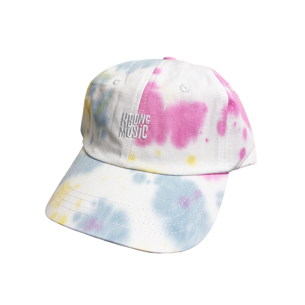 KBong Music Embroidered Tie Dye Dad Hat (Cotton Candy)