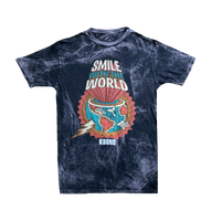 Smile With The World Tee (Black Acid Wash)